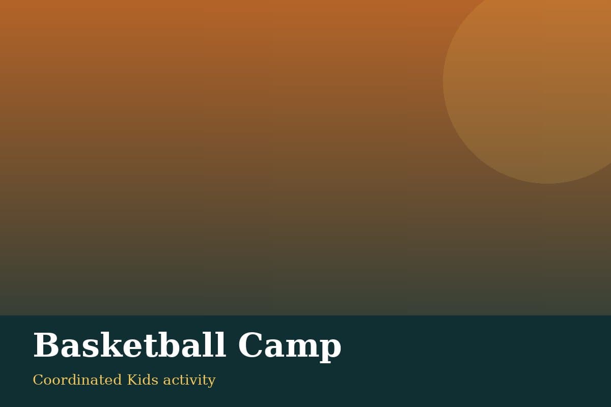 Kids practicing basketball drills indoors